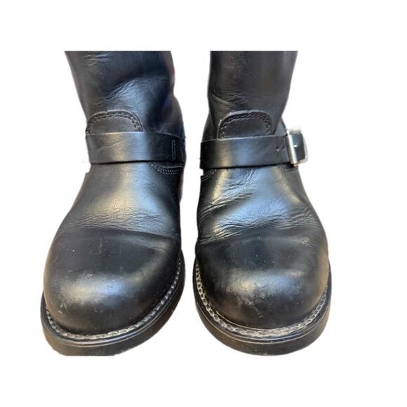 Frye Engineer 8R Biker Boot Black Leather Women size 8 - Picture 2 of 11